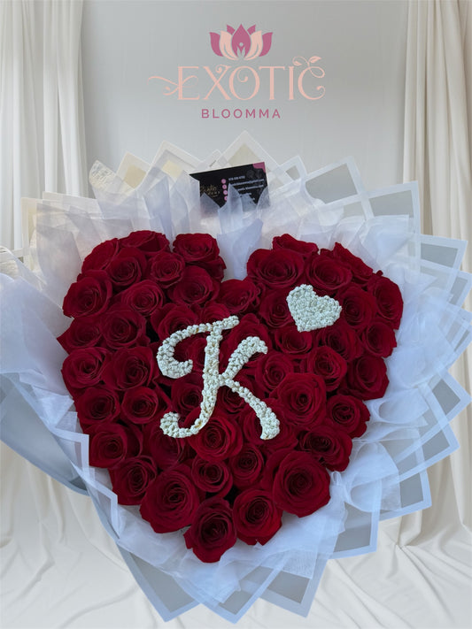 Big heart with Initial